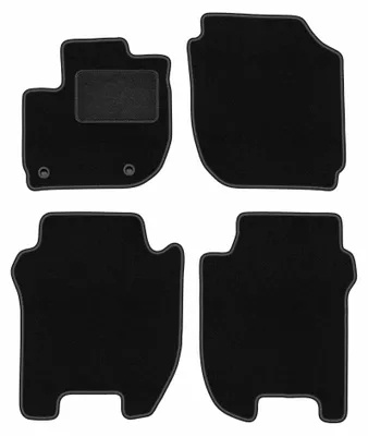 Produktbild von Velours-Fußmatten für Honda Jazz IV ab 2015 (Schrägheck) – 4-tlg, Schwarz, passgenau – Wielganizator LUX