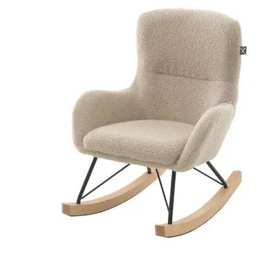 Produktbild von VIPACK - Kinder-Schaukelstuhl, Bezug Bouclé Beige
