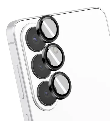 Zdjęcie produktu dla Osłona obiektywu aparatu BLUE STAR Easy Install, pasująca do telefonu SAMSUNG S26 w kolorze czarnym