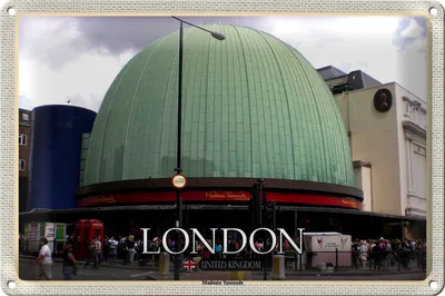 Produktbild von Blechschild Städte London England Madame Tussauds 18x12cm
