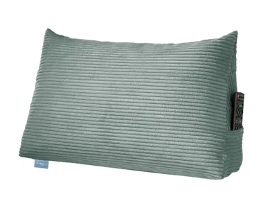 Produktbild von Rückenkissen | Lesekissen für Bett und Sofa | Cord türkis | 70 x 40 x 20cm | Stabiles Bettsitzkissen | XDREAM