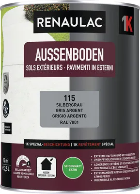 Produktbild von RENAULAC Aussenbodenfarbe seidenmatt silbergrau 2.5 l