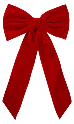 Samtschleife 75 cm, 1 Stk., Rot für Weihnachten & Feste
