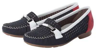 Produktbild von Rieker Damen Slipper blau kombi, Damen:39 EU