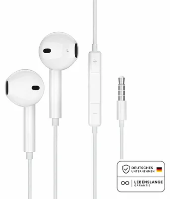 Produktbild von Kabelkopfhörer Lightning / Typ C / 3,5 Klinke Aux In-Ear mit Mikrofon & Lautstärketasten – Klinke / 3.5 Aux