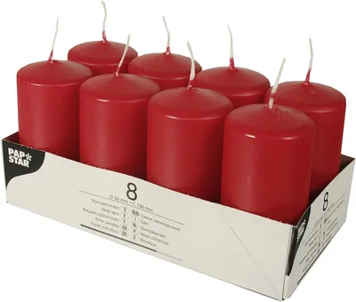 Productafbeelding van Kaarsen, paraffine, rood, 50 mm · 100 mm