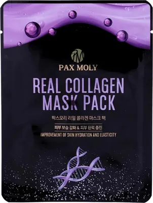 Obrázok produktu pre PAX MOLY Real Collagen Mask Pack 25ml - Vyživujúca a spevňujúca pleťová maska s kolagénom a ženšenovými kmeňovými bunkami