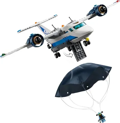Produktbild von LEGO 60210 City Polizei Fliegerstützpunkt, Flugzeug mit Fallschirmjäger
