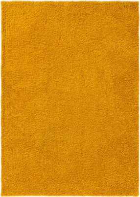 Produktbild von Waschbarer Hochflorteppich Soho Gelb 15x15 cm Muster Wohnzimmer Rechteckig Rutschfest Waschbar Hochflor benuta Flauschig Plüsch Shaggy Weich