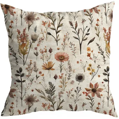 Imagen del producto de Funda de cojín decorativa HomeView, diseño floral de primavera, 50x50 cm
