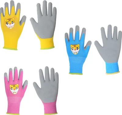 Produktbild von Arbeitshandschuhe für Kinder Schutzhandschuhe Kinder Gartenhandschuhe,tiger