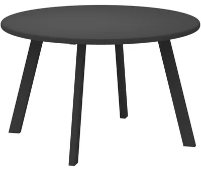 Produktbild von Beistelltisch rund Ø70cm aus Metall, Wetterfest Kaffeetisch, Schwarz