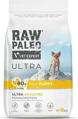 Image de VEE RAW PALEO Ultra Mini Puppy Turkey - nourriture sèche pour chiots - 8 kg