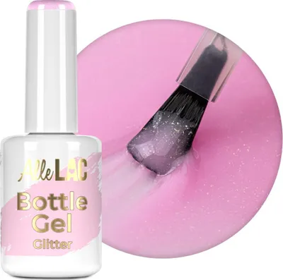 Produktbild von Flasche Gel Glitter AlleLac Lily Glimmer 15g Nagelgel in einer Flasche mit Pinsel
