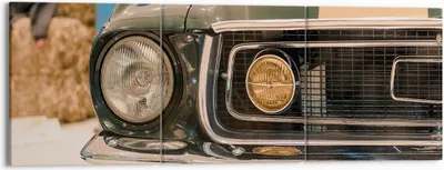 Produktbild von Bild auf Leinwand - Leinwandbild - 3 Teile - Abdeckung Ford Mustang - 150x50cm - Wand Bild - Wanddeko - Wandbilder - Leinwanddruck - Bilder - Wanddekoration - Leinwand bilder - CA150x50-4480