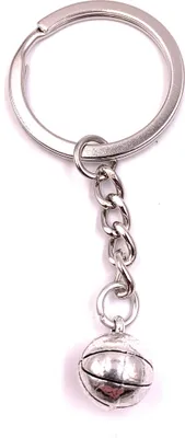 Produktbild von Onwomania Schlüsselanhänger Basketball Sport Ball Silber Metall Anhänger Charm