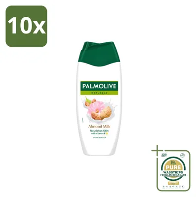 Image de 10 flacons de gel douche Palmolive Lait d'Amande - 250 ml - Lot de 10