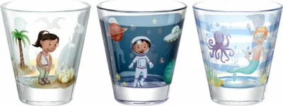 Produktbild von LEONARDO Bambini Aventura, Mehrfarbig, Glas, 3 Stück(e), Kegel, 215 ml, 90 mm