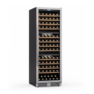 Image de Klarstein Vinovilla Trio Cave à Vin - 144 Bouteilles, 3 Zones, 5-20°C,Tactile, Éclairage LED, Protection UV, Cave à Vin Réfrigérante Autonome