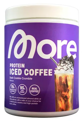 Produktbild von More Protein Iced Coffee Dark Cookie Crumble Flavour, 1er Pack (1 x 300g Dose)