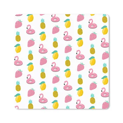 Produktbild von MuchoWow® Mauspad Mousepad Sommer - Obst - Muster 20x20 cm - Mousepads - Maus Mat - Pad - Mausunterlage - Desk Mat - Bureauartikeln