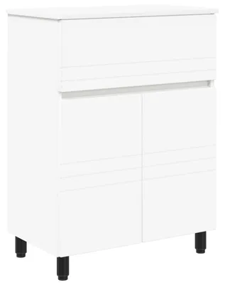 Image de vidaXL Meuble-lavabo blanc 60 x 35 x 80 cm en aggloméré