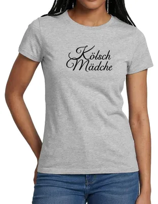 Produktbild von Spreadshirt Kölsch Mädche Schriftzug Karneval Frauen T-Shirt, M, Grau meliert