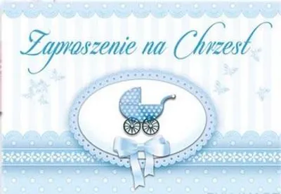 Obrázok produktu pre Pozvánka na krst, modrá, 1 ks.