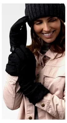 Produktbild von Wasserdichte Damenhandschuhe mit Fleece-Futter | Schwarze Windstopper-Handschuhe