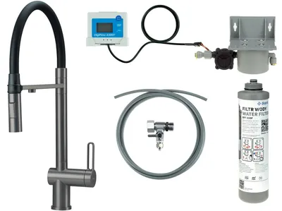 Productafbeelding van Keukenmengkraan met waterfilterset, flexibele uitloop