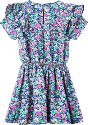 Produktbild von vidaXL Kinderkleid mit Rüschenärmeln Kobaltblau 104