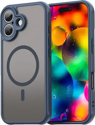 Produktbild von iPhone 17 Hülle - Coverup Mattes transparentes Back Cover mit Kameraschutz - MagSafe Compatible - Blau