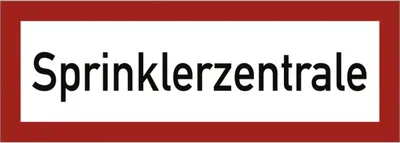 Produktbild von Dreifke® Schild Sprinklerzentrale, Alu, 297x105 mm