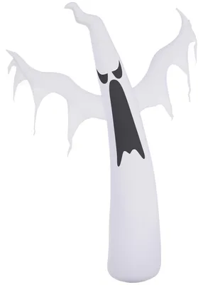 Produktbild von Halloween aufblasbares Gespenst 1,8 m Dekoration mit LEDs IP44 Selbstaufblasender Polyester Weiß 130 x 30 x 180 cm