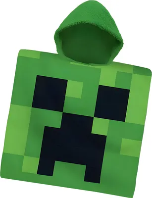 Obrázek produktu pro Dětské pončo zelené 60x120 cm - Minecraft