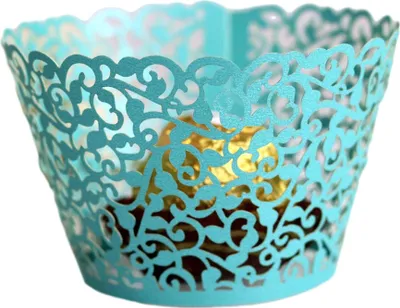 Image de 50pcs Laser Cut Lace Design Cupcake Wrappers, Papier coloré Muffin Cake Wrapper Pour Mariage Fête Anniversaire Baby Showers Décoration