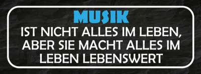 Produktbild von vianmo Holzschild 10x27 cm Musik nicht alles im Leben aber Spruch Zitat