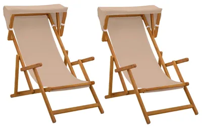 Image de vidaXL : 2 chaises longues, bois d'eucalyptus massif, 3 positions, couleur taupe