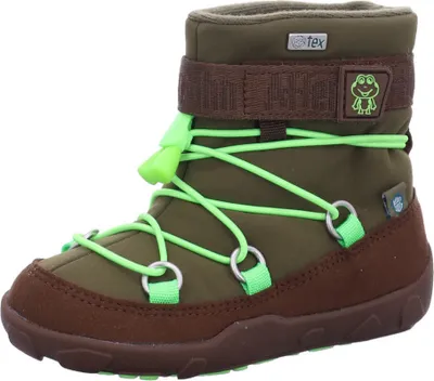 Produktbild von Affenzahn Jungen Stiefel Snowy Frog 25981-25, 25981-26, 25981-28, 25981-30, 25981-32 AFZ-00842SF Green/Olive 25