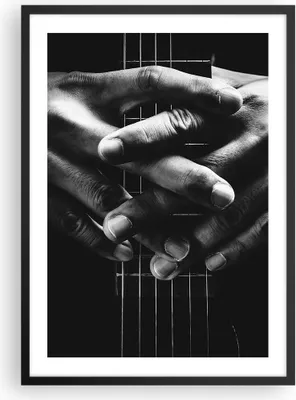 Produktbild von Gerahmtes Poster - Schwarzer Rahmen - Gitarre Musiker Musik - 50x70 cm - Wand Bild - Wanddeko - Wandbilder - Kunstposter - Wandposter - Bilderrahmen - Bilder - Kunstdruck - P2BPA50x70-4960