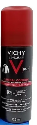 Image de Vichy Homme, Déodorant Spray Aero, 96 heures, 125 ml