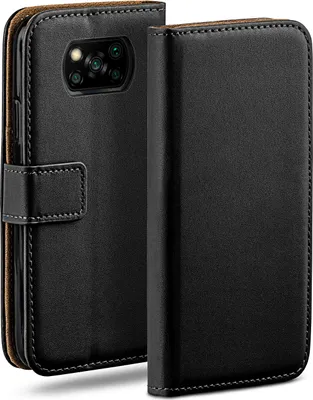 Produktbild von moex® Book Case kompatibel mit Xiaomi Poco X3 NFC / X3 Pro - Hülle 360 Grad klappbar, Schwarz