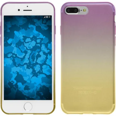 Produktbild von PhoneNatic Case kompatibel mit Apple iPhone 8 Plus - Design:05 Silikon Hülle Ombrè + 2 Schutzfolien