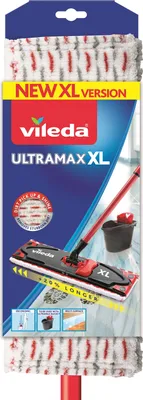 Image de Balai à franges Vileda Ultramax XL microfibre rouge, blanc