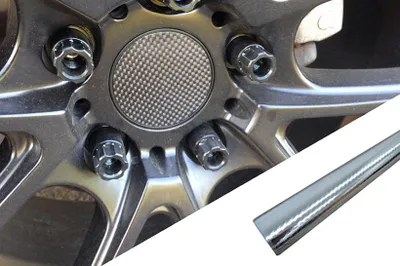 Produktbild von Deckel Design Folie Carbon chrom für viele Fahrzeuge 4x Alufelgen Felgen Naben