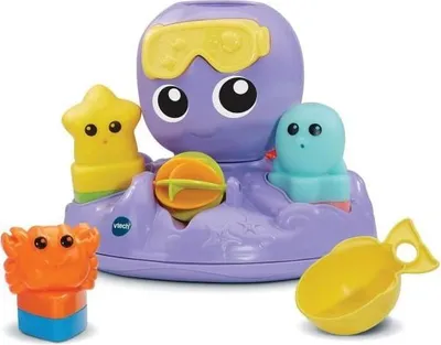 Immagine prodotto di Giocattolo da bagno Polipo Trottola VTech Julie, con 4 accessori, gioco d'acqua, 1-5 anni