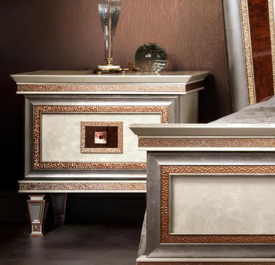 Produktbild von Luxus Schlafzimmer Möbel Bett 2x Nachttisch Set Betten Hotel Arredoclassic 3tlg.