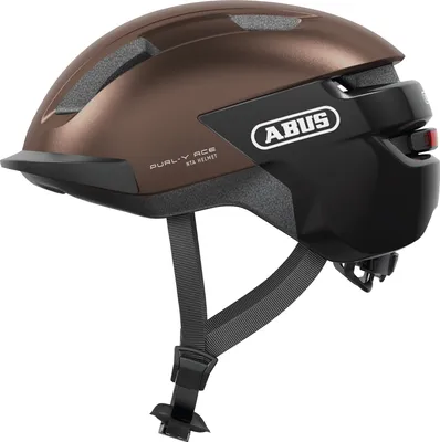 Produktbild von ABUS Fahrradhelm PURL-Y ACE mit LED-Licht – geeignet Fahrten auf E-Bike und S-Pedelec – trendiger NTA-Schutzhelm für Erwachsene und Jugendliche – Braun, Größe S (51-55 cm)