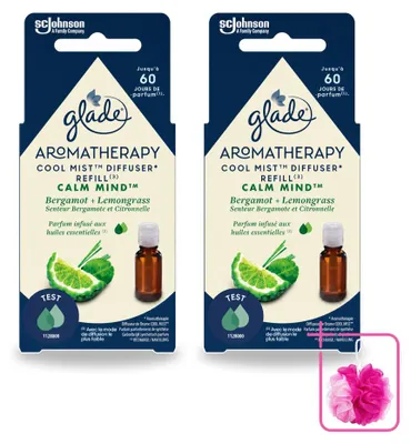 Zdjęcie produktu dla 2 sztuki, wkład do dyfuzora zapachowego Glade Aromatherapy, zapach "Spokój umysłu" - 17,4 ml - zestaw ekonomiczny