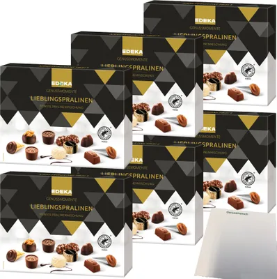 Produktbild von Edeka Genussmomente Lieblingsstücke feinste Paralinenmischung 6er Pack (6x200g Packung) + usy Block